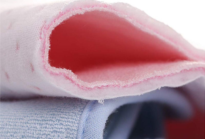 Monvecle 2pcs Pack Baby Infant Waterproof Cotton Changing Pads Washable Resuable Diapers Liners Mats, Pink Bear-2pcs Medium 28" x 20" - Image 5